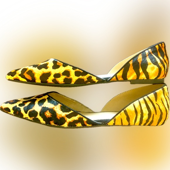 ***Michael by Michael Shannon*** Womens Animal Print Pointed Toe Flats Size 8.5 - Picture 4 of 7